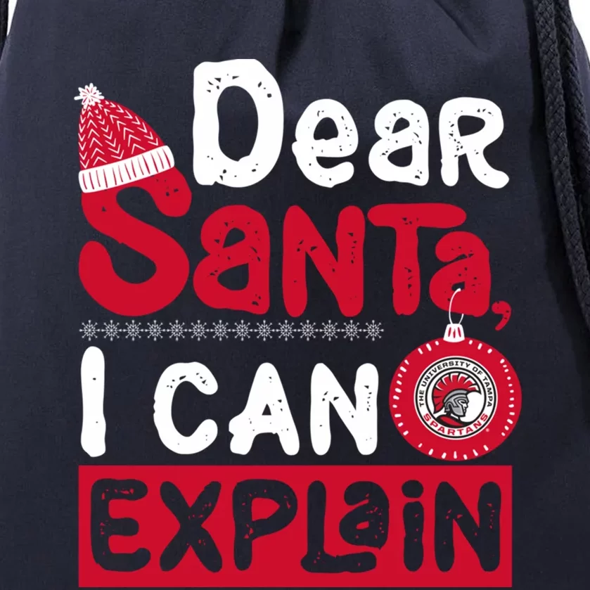 Tampa Spartans Dear Santa I Can Explain Funny Ugly Christmas Gift Drawstring Bag