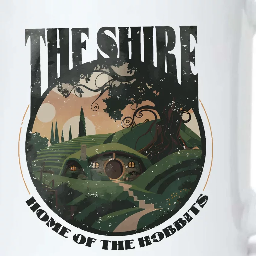 The Shire Distressed Fantasy Merch Tolkien Aragorn Frodo Baggin Black Color Changing Mug