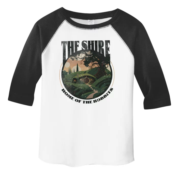 The Shire Distressed Fantasy Merch Tolkien Aragorn Frodo Baggin Toddler Fine Jersey T-Shirt