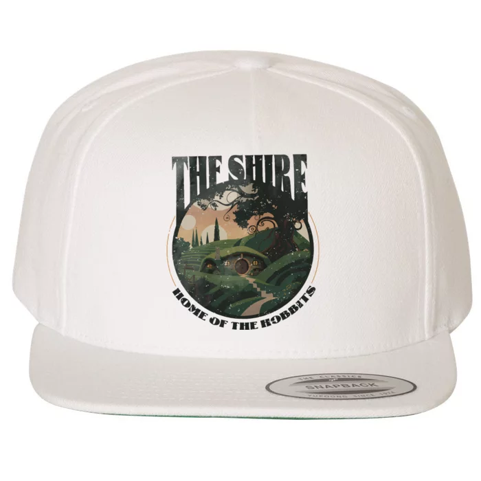 The Shire Distressed Fantasy Merch Tolkien Aragorn Frodo Baggin Wool Snapback Cap