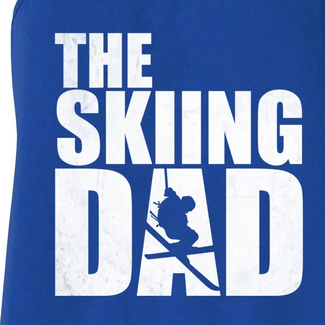 The Skiing Dad Father's Day Winter Sport Ski Buddy Gift Women's Racerback Tank