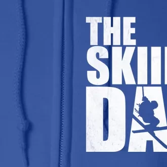 The Skiing Dad Father's Day Winter Sport Ski Buddy Gift Full Zip Hoodie