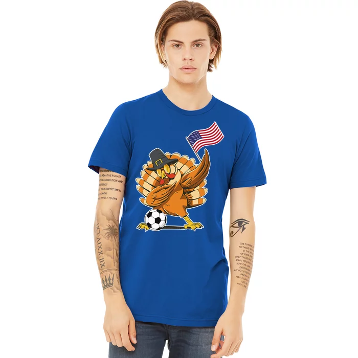 Thanksgiving Soccer  Dabing Turkey USA Soccer Ball Premium T-Shirt