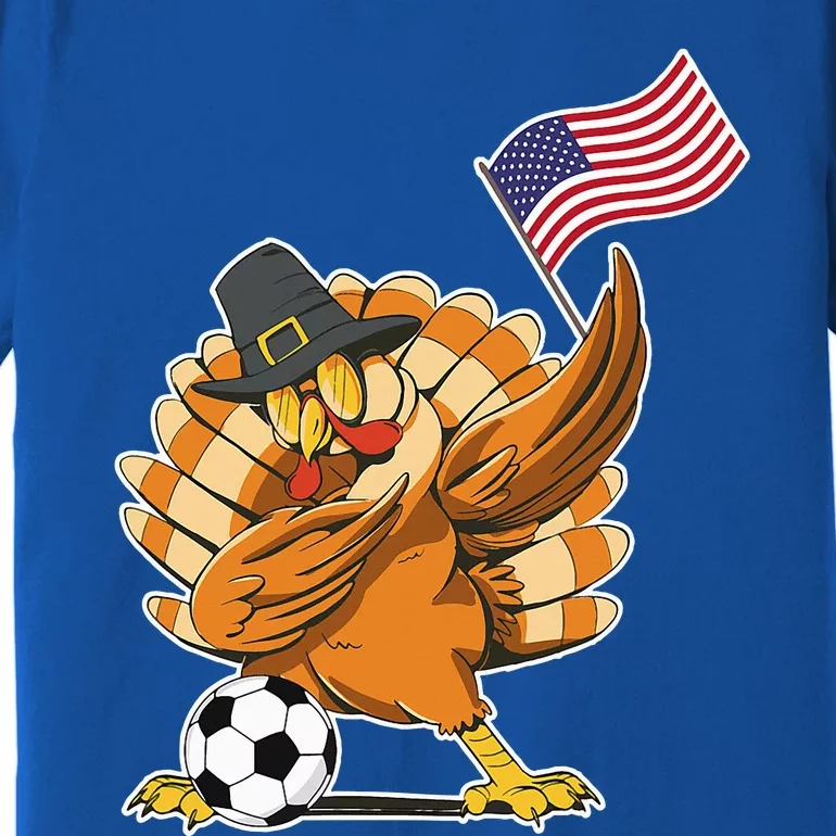 Thanksgiving Soccer  Dabing Turkey USA Soccer Ball Premium T-Shirt