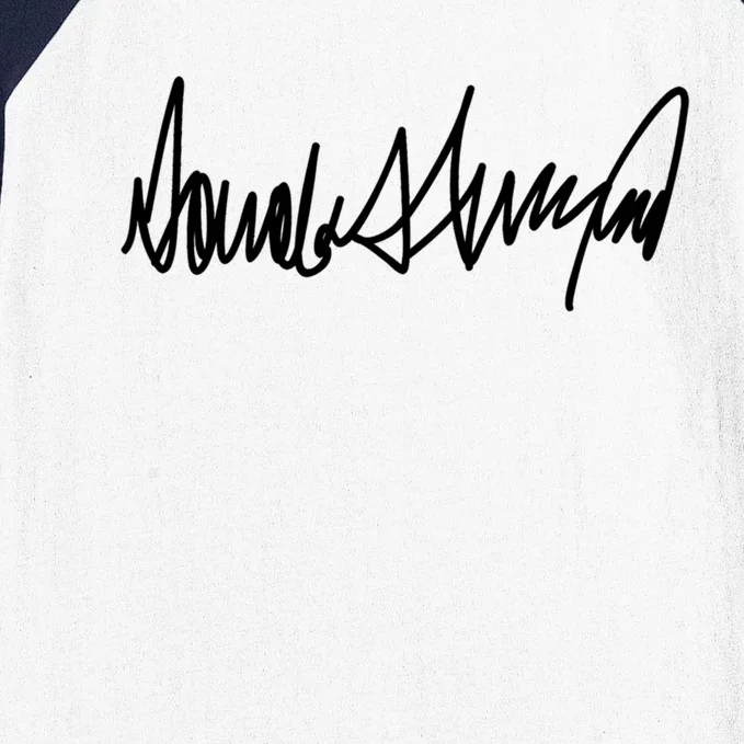 Trump Signature Design Meaningful Gift Baseball Sleeve Shirt