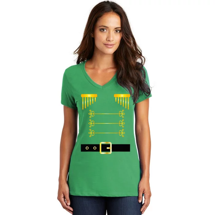 Toy Soldier Diy Nutcracker Christmas Costume Women's V-Neck T-Shirt