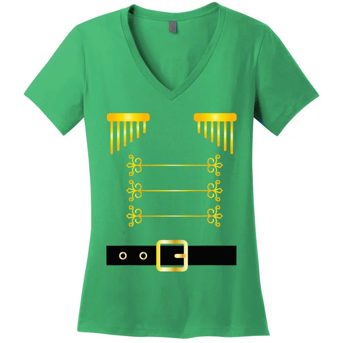 Toy Soldier Diy Nutcracker Christmas Costume Women's V-Neck T-Shirt