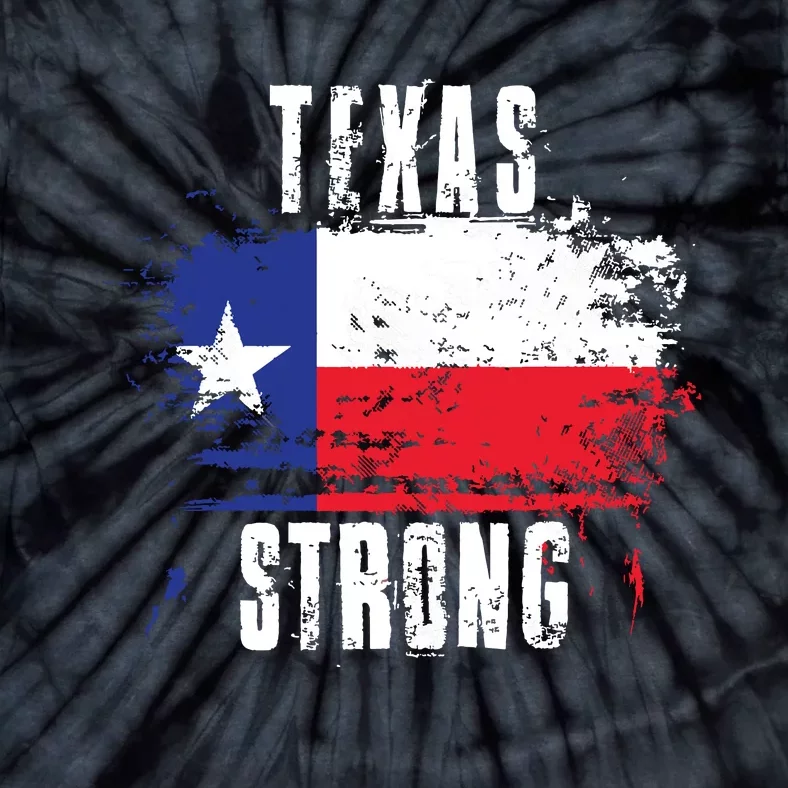 Texas Strong Distressed Flag Texan Pride Tie-Dye T-Shirt