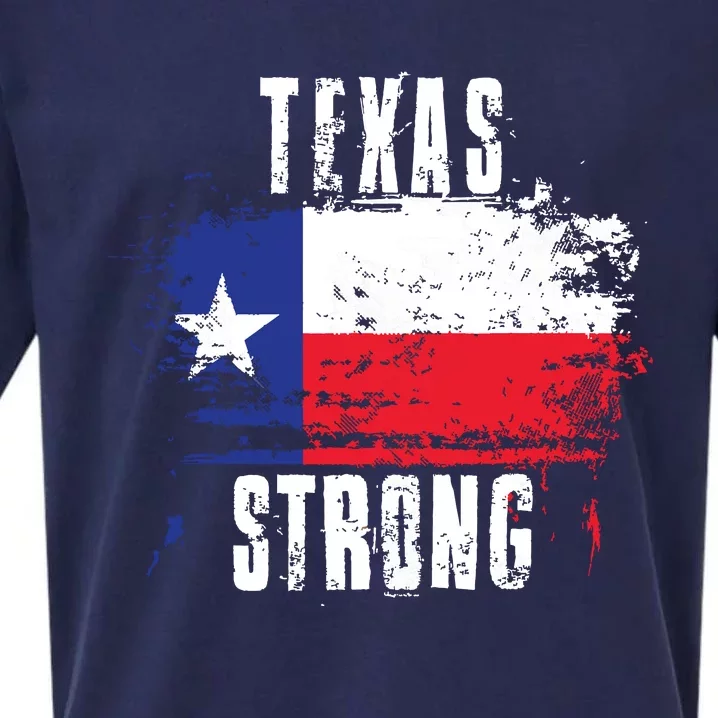 Texas Strong Distressed Flag Texan Pride Sueded Cloud Jersey T-Shirt