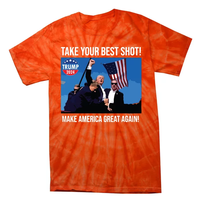 Trump Shot Donald Trump Make America Great Again Trump Mug Shot Tie-Dye T-Shirt