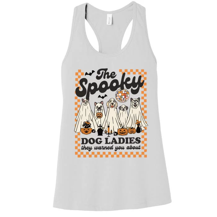 The Spooky Dog Lady Spooky Dog Mom Childless Dog Lady For Kamala Harris Women's Racerback Tank