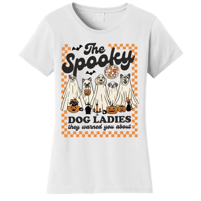 The Spooky Dog Lady Spooky Dog Mom Childless Dog Lady For Kamala Harris Women's T-Shirt