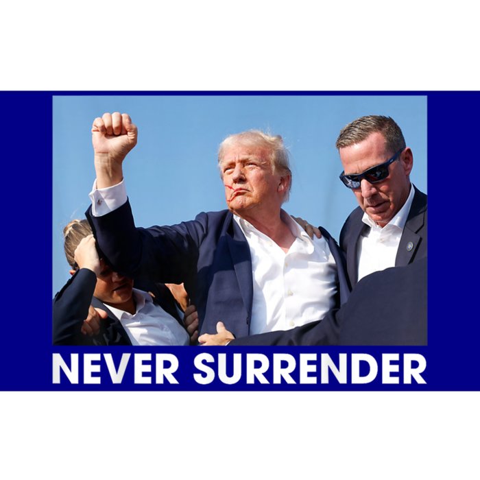 Trump Shot Donald Trump 2024 Never Surrender Bumper Sticker