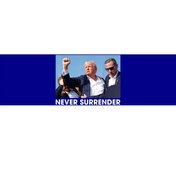 Trump Shot Donald Trump 2024 Never Surrender Bumper Sticker