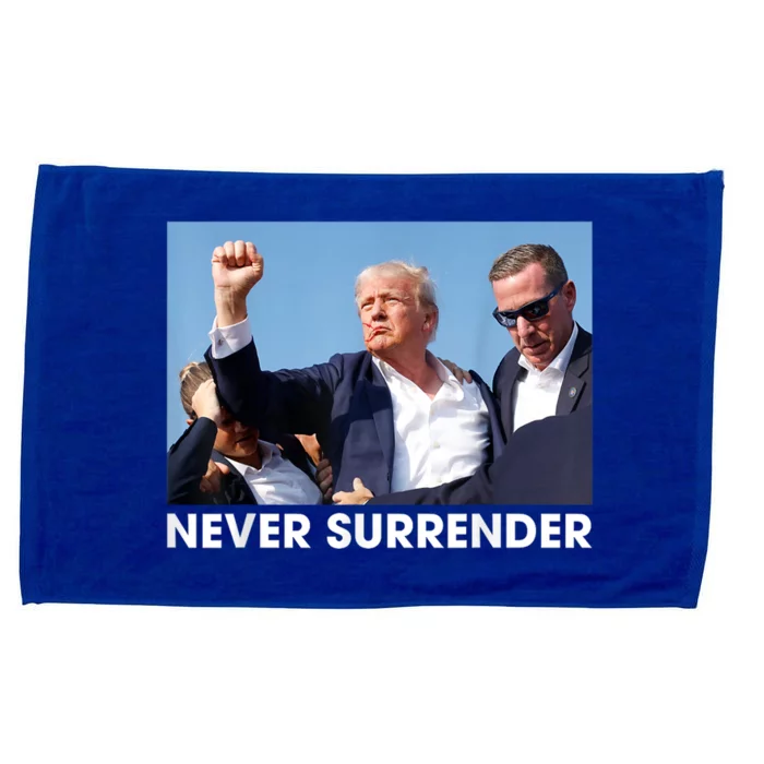 Trump Shot Donald Trump 2024 Never Surrender Microfiber Hand Towel