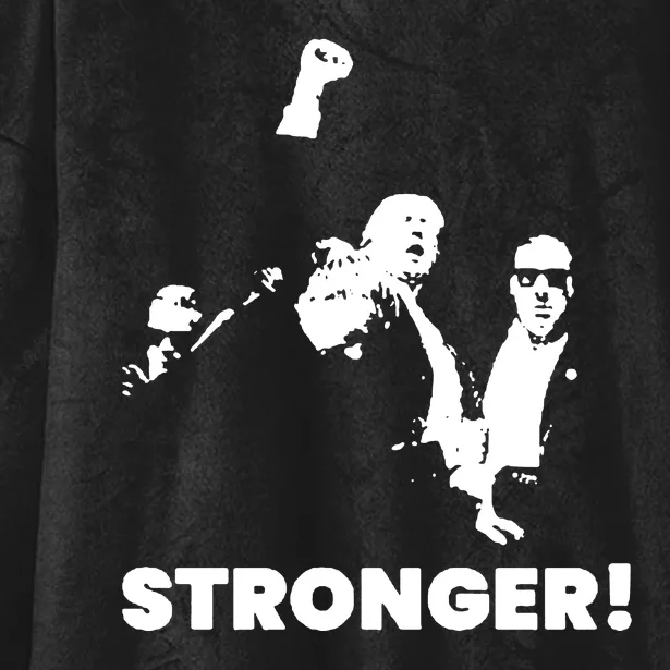 Trump Shot Donald Trump Stronger Hooded Wearable Blanket