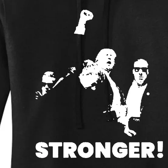 Trump Shot Donald Trump Stronger Women's Pullover Hoodie