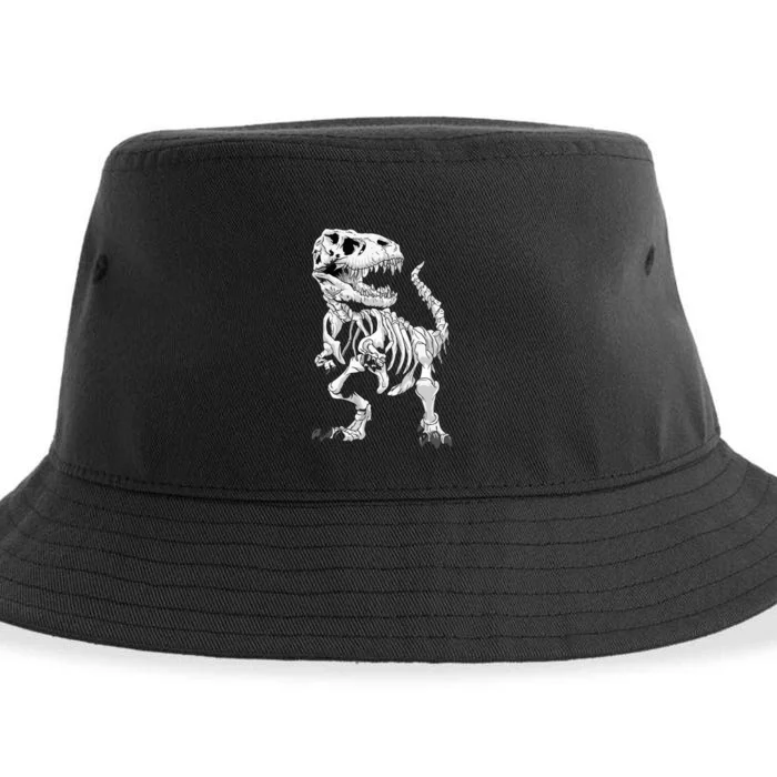 TRex Skeleton Dino Bones Paleontologist Fossil Dinosaur Sustainable Bucket Hat