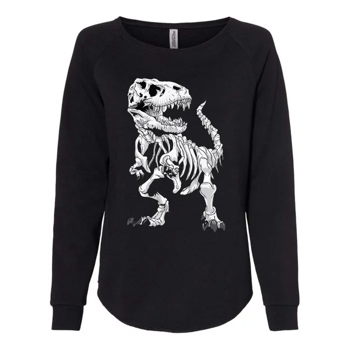 TRex Skeleton Dino Bones Paleontologist Fossil Dinosaur Womens California Wash Sweatshirt