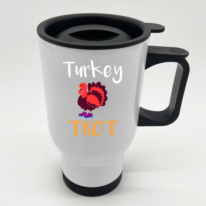 Trot Squad Dabbing Turkey Thanksgiving Day Pilgrim Boys Front & Back Stainless Steel Travel Mug