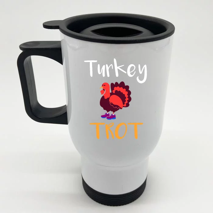 Trot Squad Dabbing Turkey Thanksgiving Day Pilgrim Boys Front & Back Stainless Steel Travel Mug