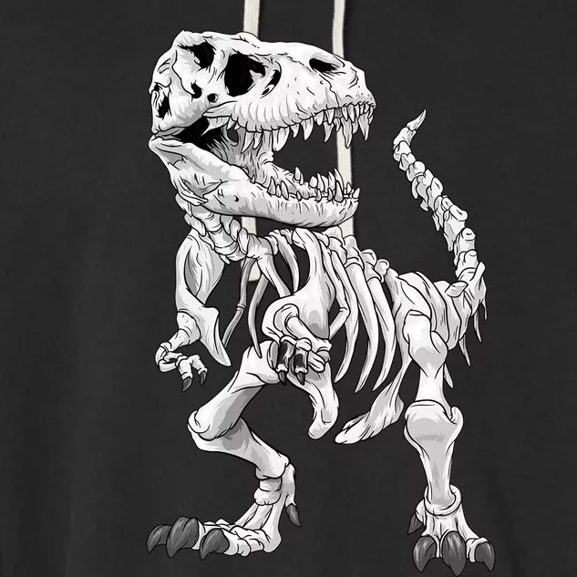 TRex Skeleton Dino Bones Paleontologist Fossil Dinosaur Funny Gift Garment-Dyed Fleece Hoodie