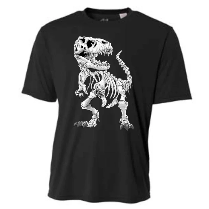 TRex Skeleton Dino Bones Paleontologist Fossil Dinosaur Funny Gift Cooling Performance Crew T-Shirt