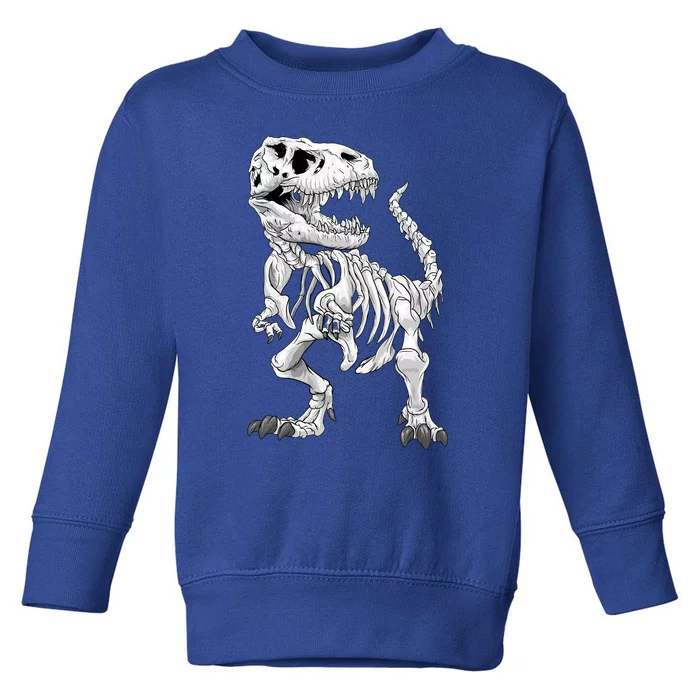 TRex Skeleton Dino Bones Paleontologist Fossil Dinosaur Funny Gift Toddler Sweatshirt