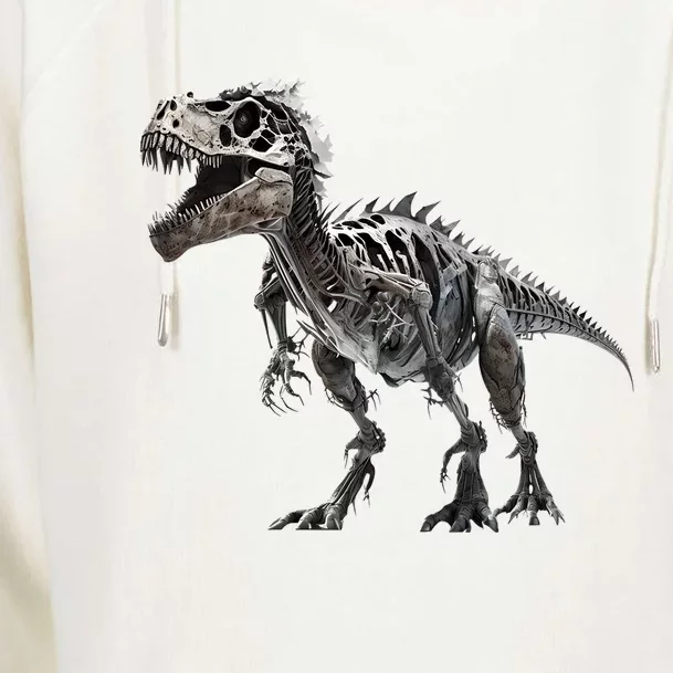 TRex Skeleton Dino Bones Paleontologist Fossil Dinosaur Great Gift Womens Funnel Neck Pullover Hood