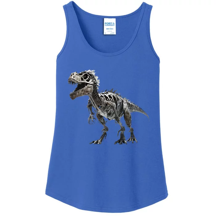 TRex Skeleton Dino Bones Paleontologist Fossil Dinosaur Great Gift Ladies Essential Tank