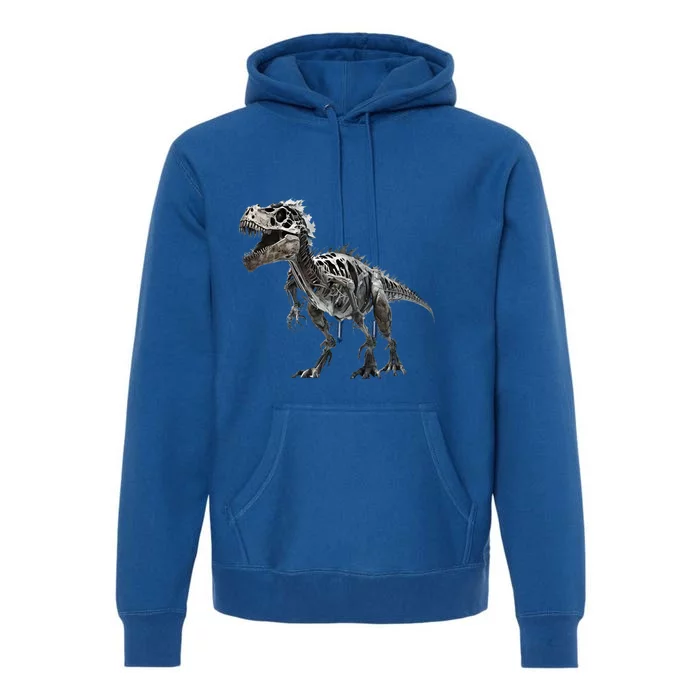 TRex Skeleton Dino Bones Paleontologist Fossil Dinosaur Great Gift Premium Hoodie