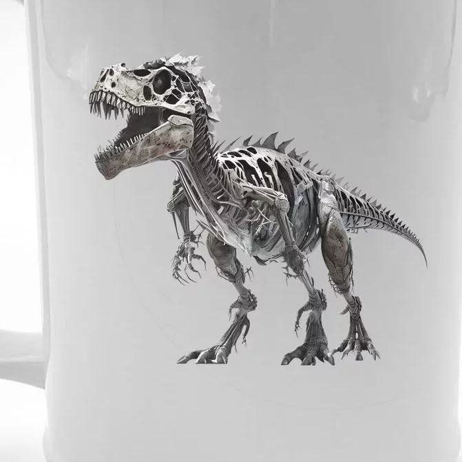 TRex Skeleton Dino Bones Paleontologist Fossil Dinosaur Great Gift Front & Back Beer Stein