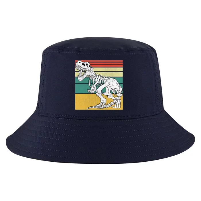 TRex Skeleton Dinosaur Retro Sunset Funny TRex Great Gift Cool Comfort Performance Bucket Hat