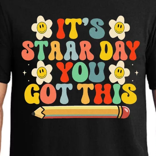 Test Staar Day You Got This Teacher Retro Groovy Testing Day Pajama Set