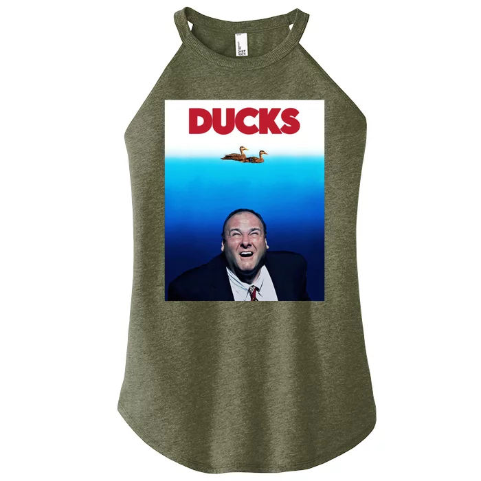 Tony Soprano Ducks Cinesthetic Women’s Perfect Tri Rocker Tank