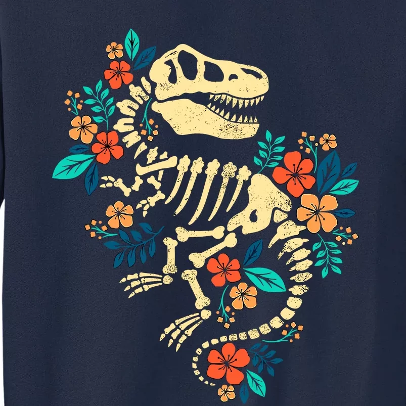 Trex Skeleton Dino Bones Paleontologist Fossil Dinosaur Tall Sweatshirt