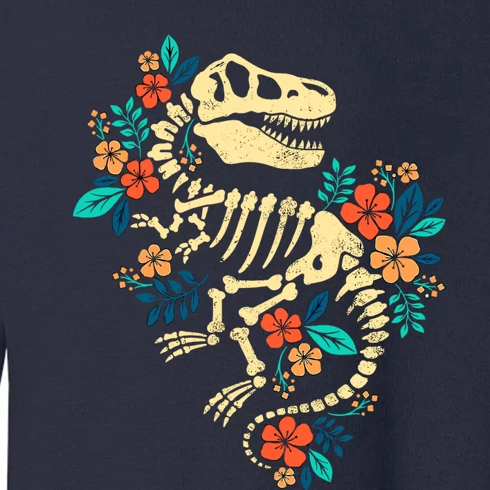 Trex Skeleton Dino Bones Paleontologist Fossil Dinosaur Toddler Sweatshirt