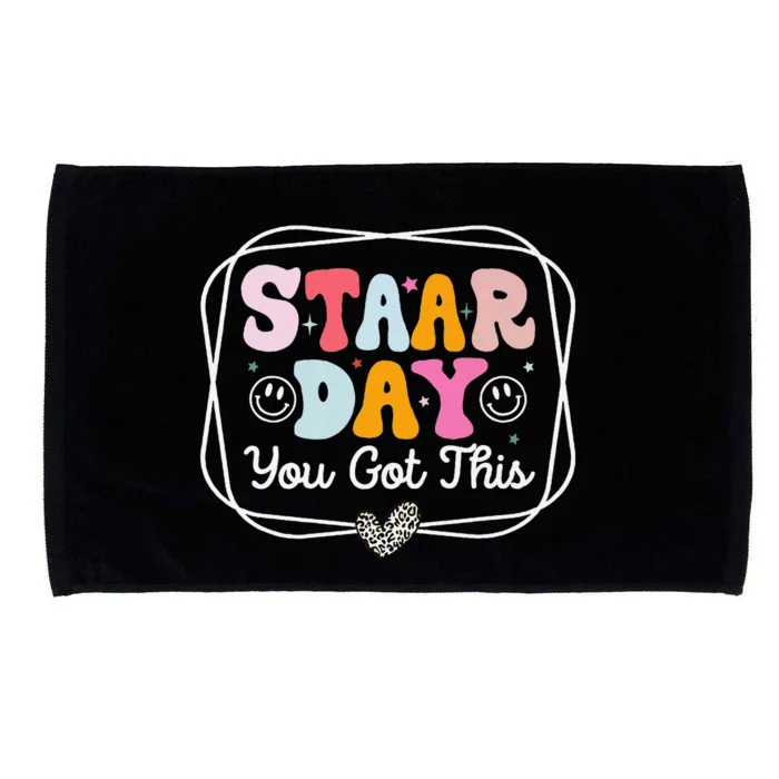 Test Staar Day You Got This Teacher Retro Groovy Testing Day Microfiber Hand Towel