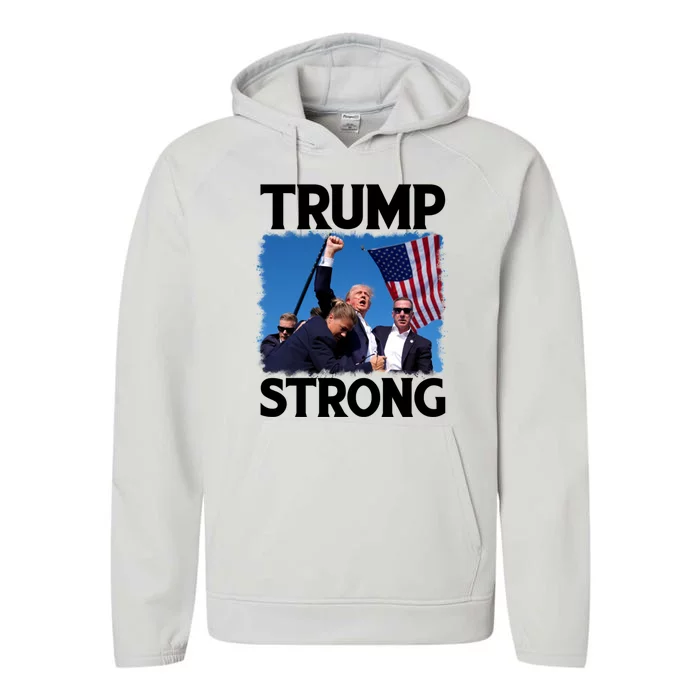 Trump Strong Donald Trump 2024 Usa Election Voting Performance Fleece Hoodie