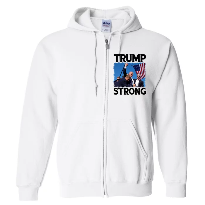 Trump Strong Donald Trump 2024 Usa Election Voting Full Zip Hoodie