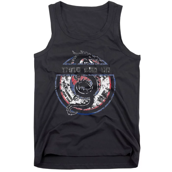 Tang Soo Do Student Martial Arts Dragon Korean Flag Tank Top