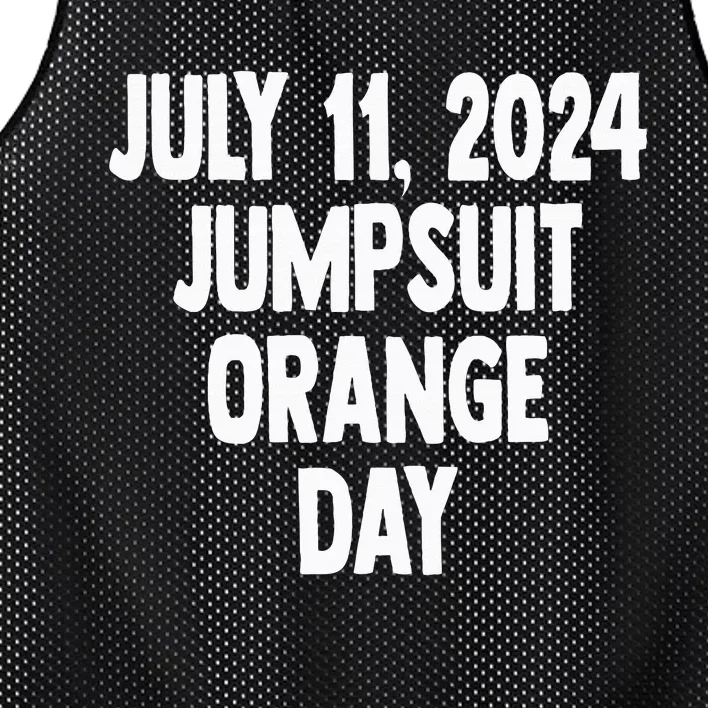 Trump Sentencing Day July 11 2024 Orange Jumpsuit Day Court Mesh Reversible Basketball Jersey Tank