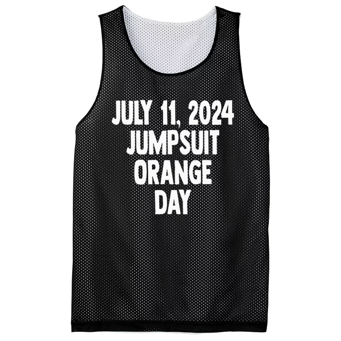 Trump Sentencing Day July 11 2024 Orange Jumpsuit Day Court Mesh Reversible Basketball Jersey Tank