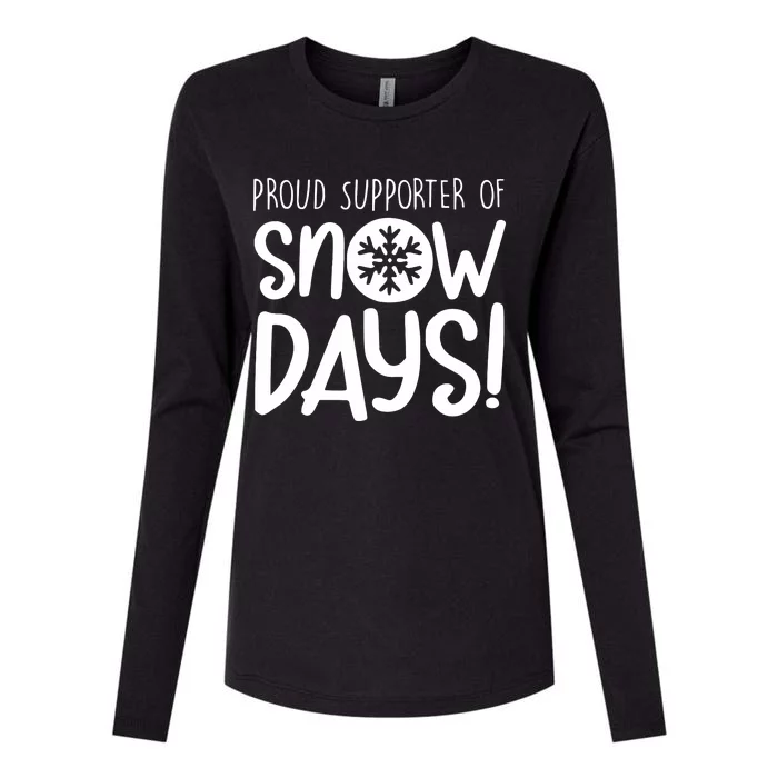 Teacher Snow Days Womens Cotton Relaxed Long Sleeve T-Shirt