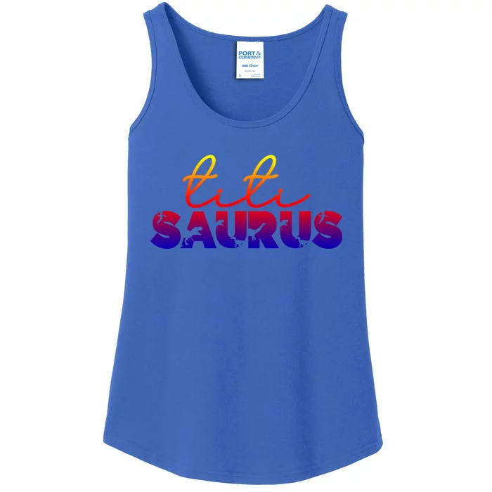 Titi Saurus Dinosaur Aunt Titi Gift Ladies Essential Tank