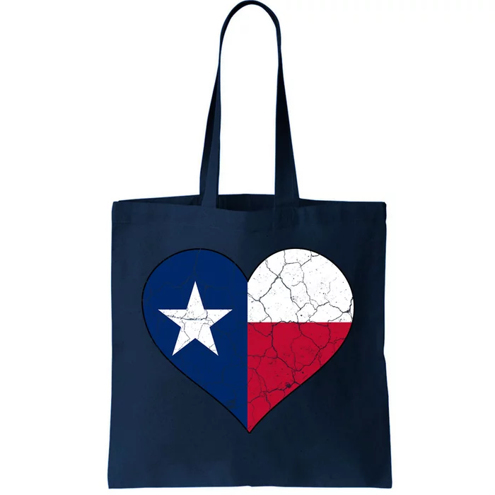 Texas Strong Distressed Heart Tote Bag