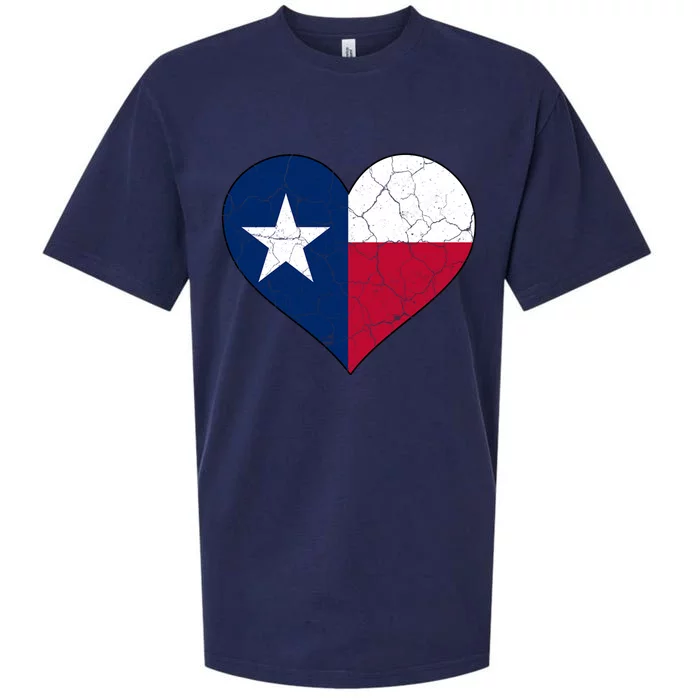 Texas Strong Distressed Heart Sueded Cloud Jersey T-Shirt