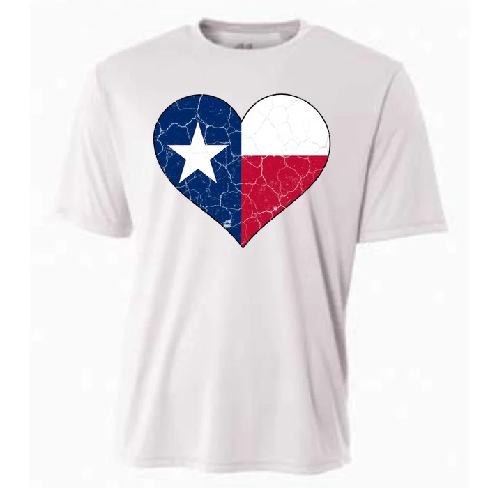 Texas Strong Distressed Heart Cooling Performance Crew T-Shirt