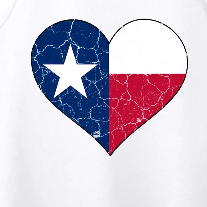 Texas Strong Distressed Heart Performance Tank