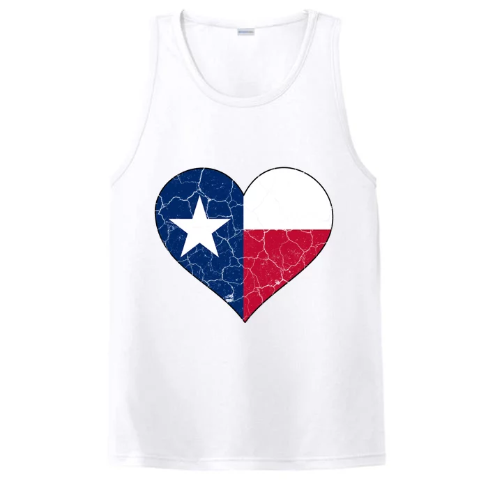 Texas Strong Distressed Heart Performance Tank